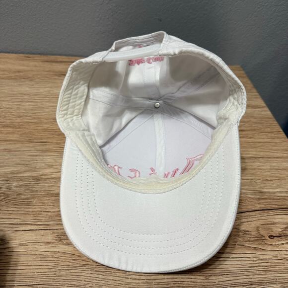 Juicy Couture Summer Pink And White Snap Back Hat. One Size Fits Most main image 4